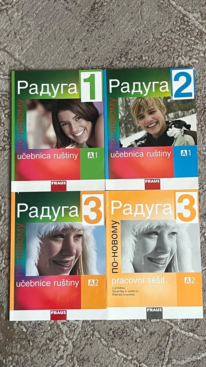 Učebnice ruského jazyka Raduga 1,2,3 a pracovný zošit.