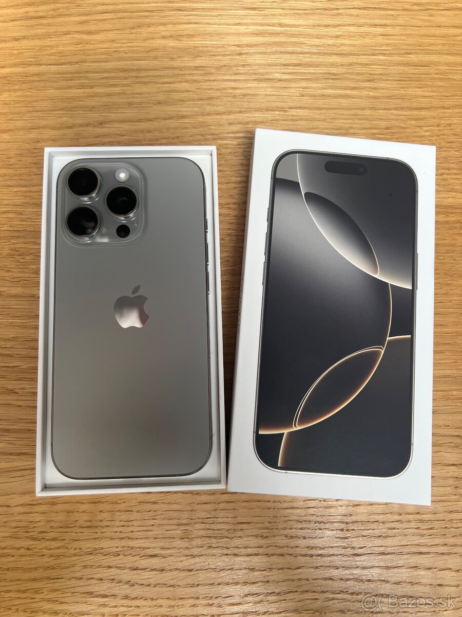 Predám iPhone 16 PRO 128GB, TOP stav, ZARUKA SK, VOLNY 100%