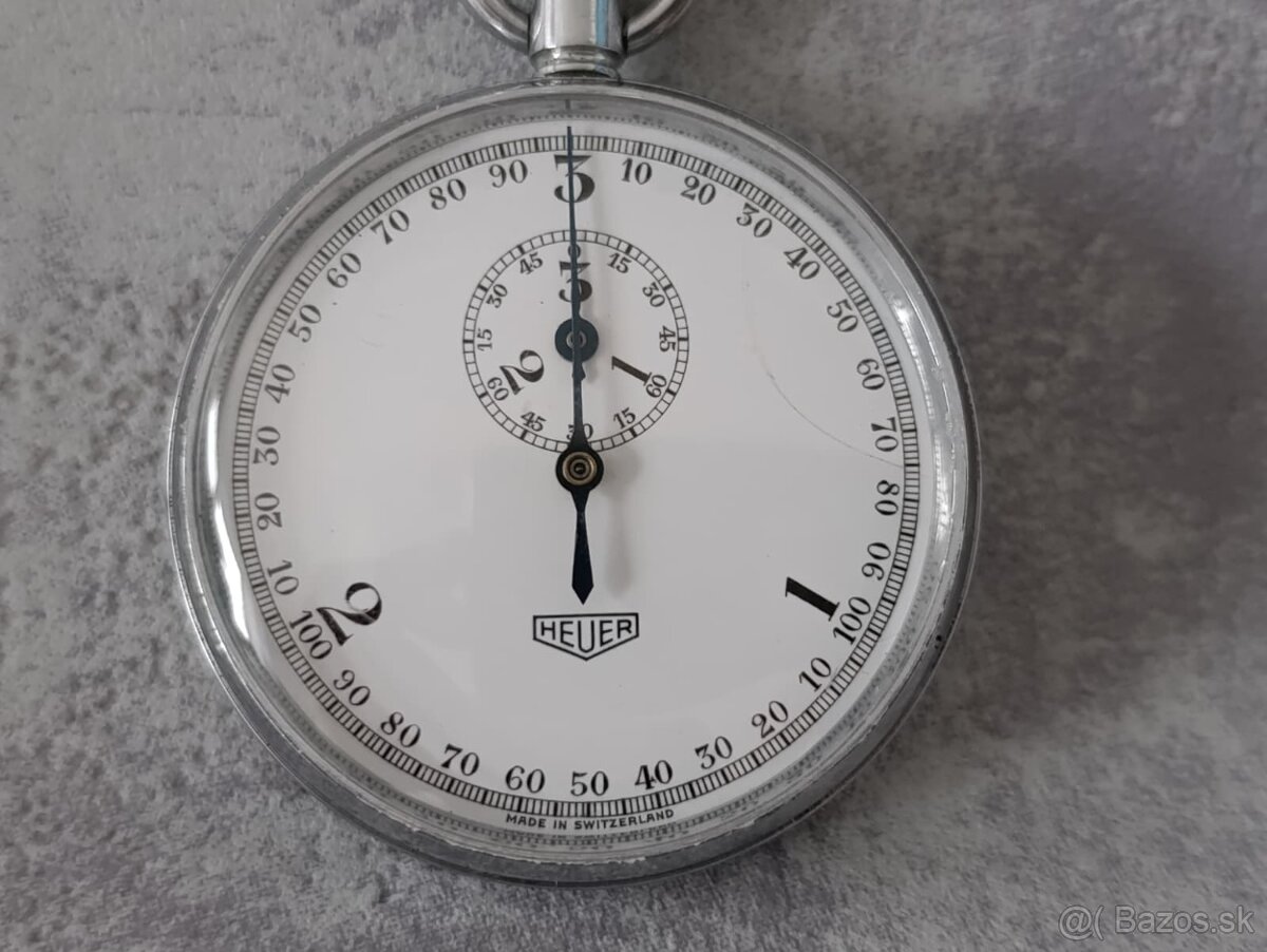 Velmi staré vojenské švýcarské stopky mikrograph Heuer