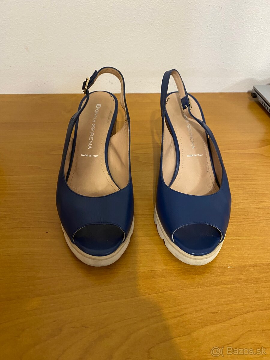 Predám dámske letné kožené topánky