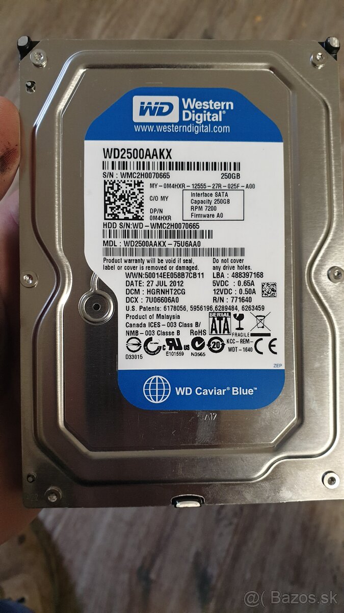 Predám HDD 3.5. 250 GB