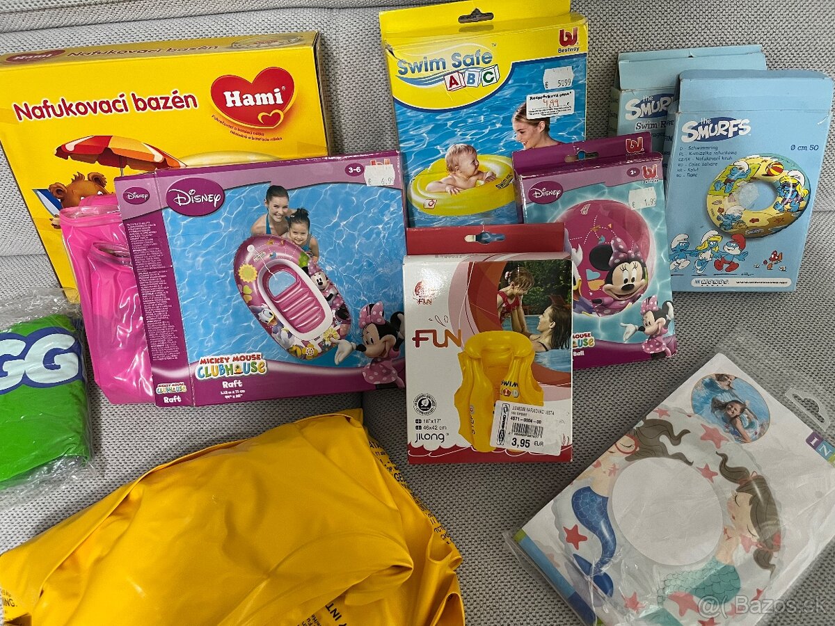 Nafukovačky rôzne, kolesá vesta čln bazény