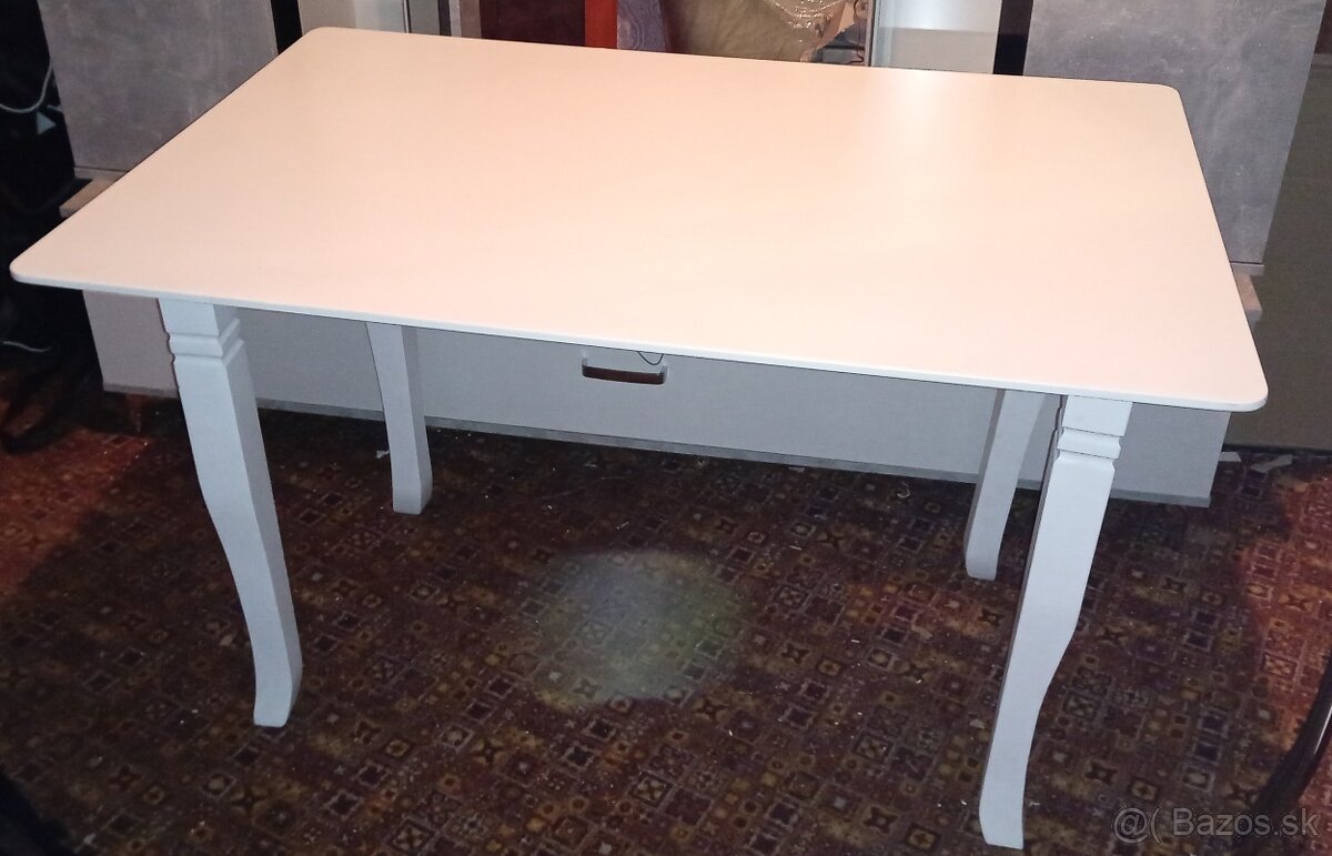 Stôl 120x80 biely matný