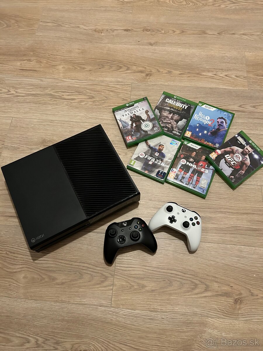 Xbox One 500 gb + 2 ovládače a 6 hier