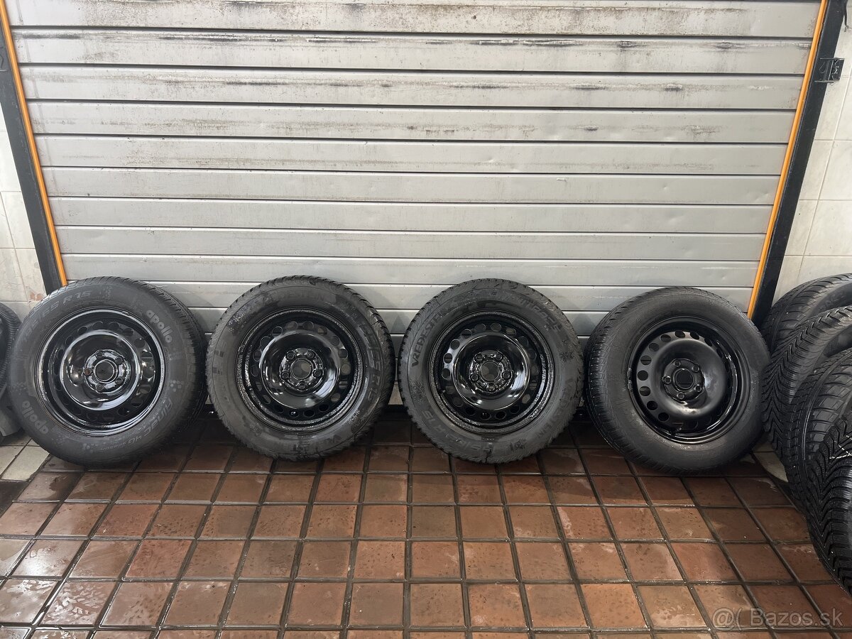 plechové Disky R15 + zimné pneu Apollo