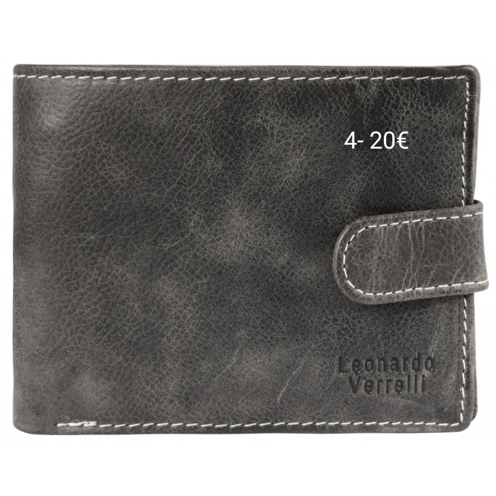 Pánska peňaženka značky Leonardo Verrelli tmavošedá