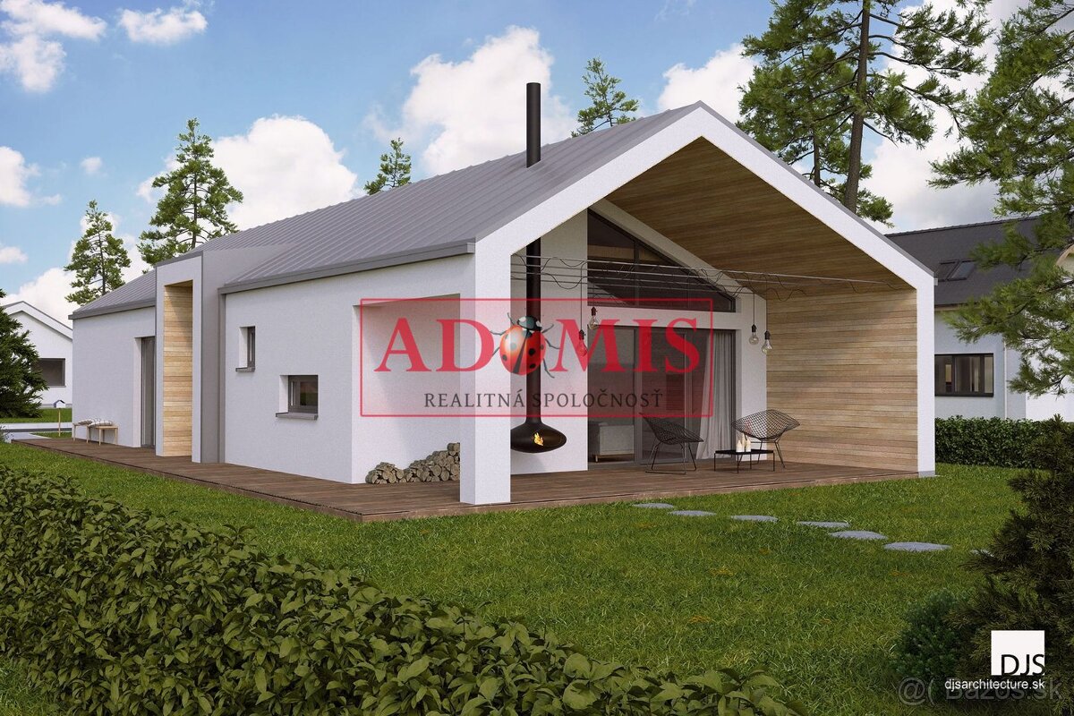 Predám 4-izb. bungalov dokončený Cestice,140m2, obecná voda