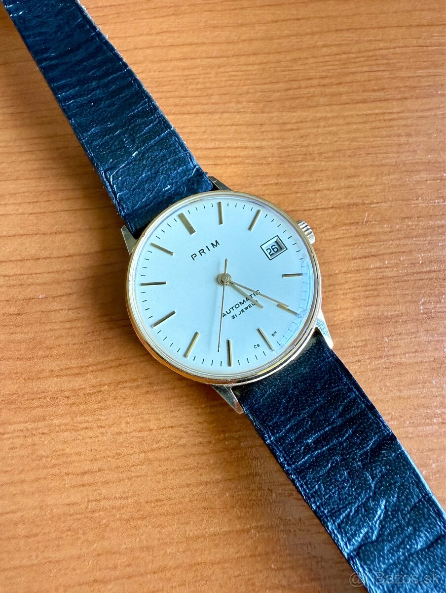 PREDÁM - Hodinky PRIM BAUHAUS Automatic pozlátené