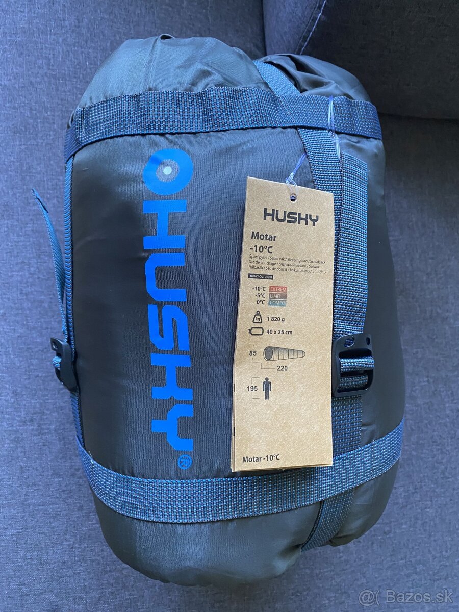 Predám nový spacák HUSKY a zánovný HEAD