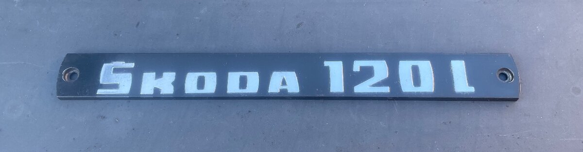 Nápis Skoda 120L, nový original