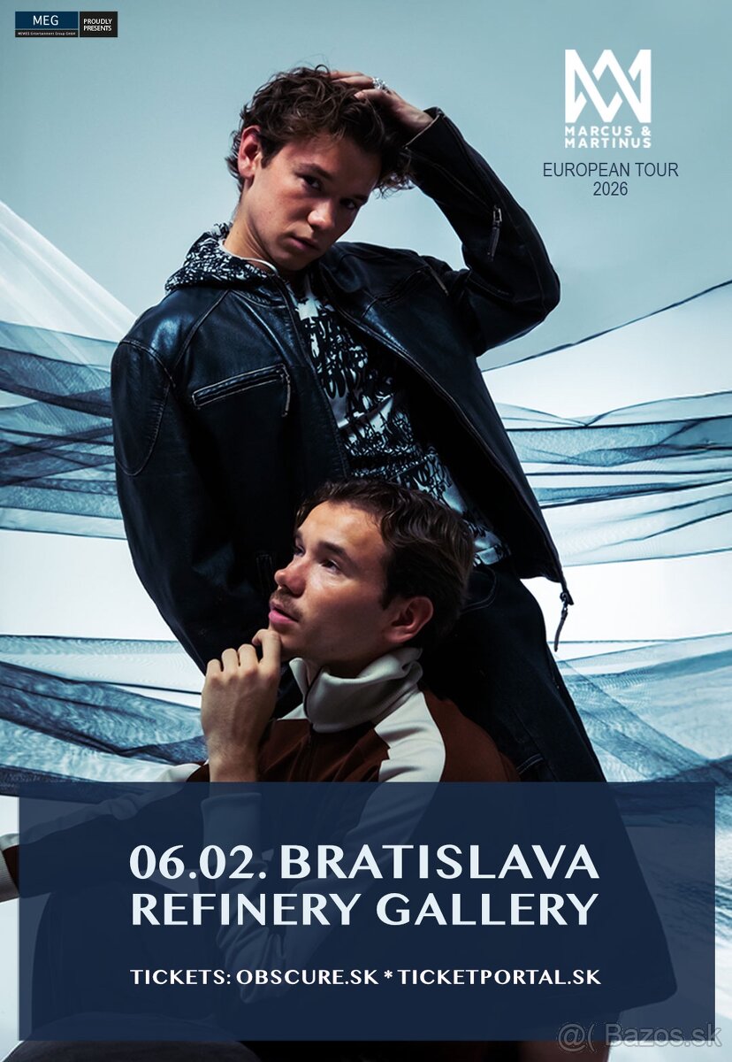 Marcus&Martinus lístok na koncert v Bratislave
