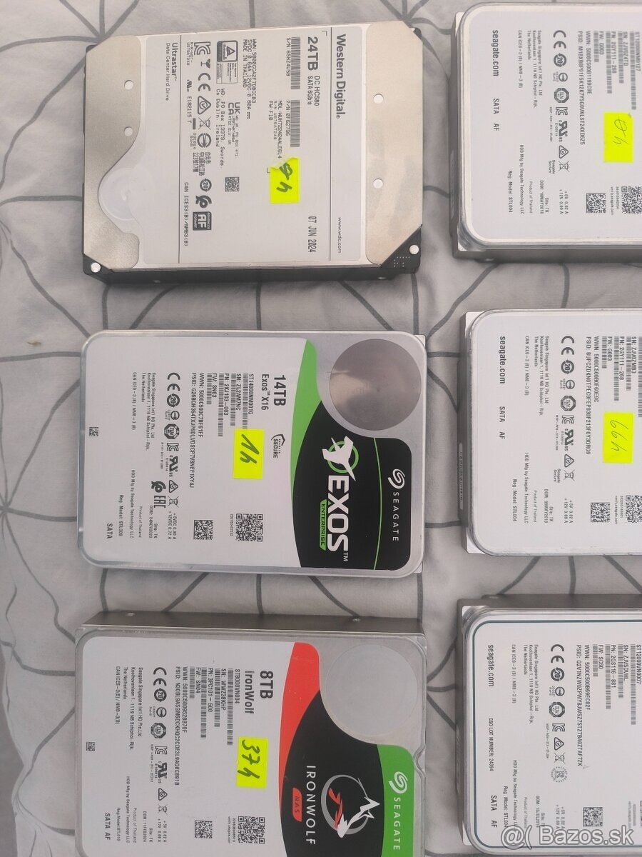 Predam HDD 12, 14 a 24TB