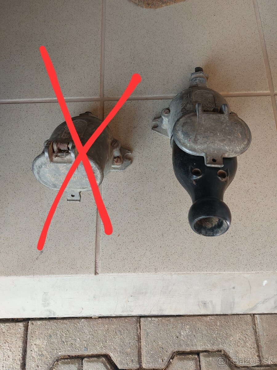 Retro zásuvka,zástrčka