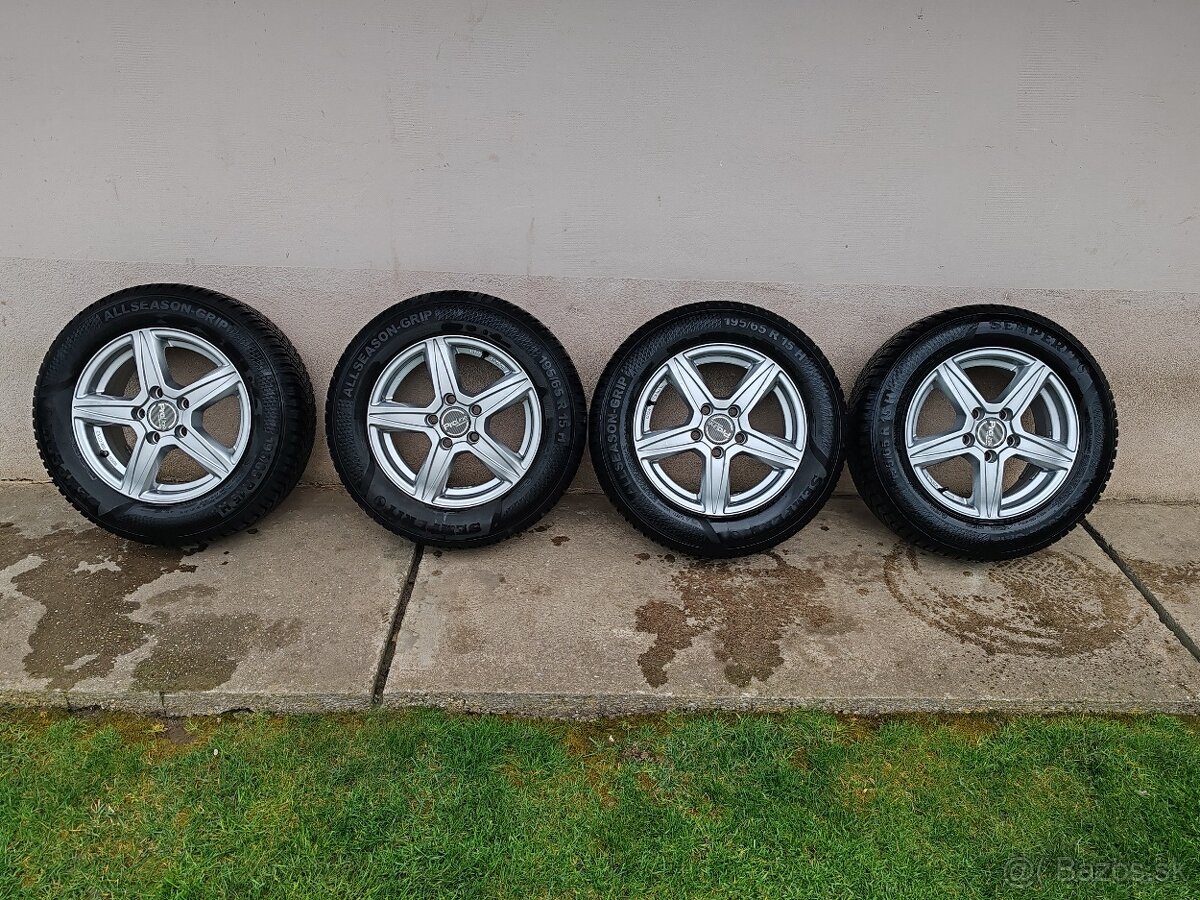 celoročné pneu+Alu disky 5x112r15