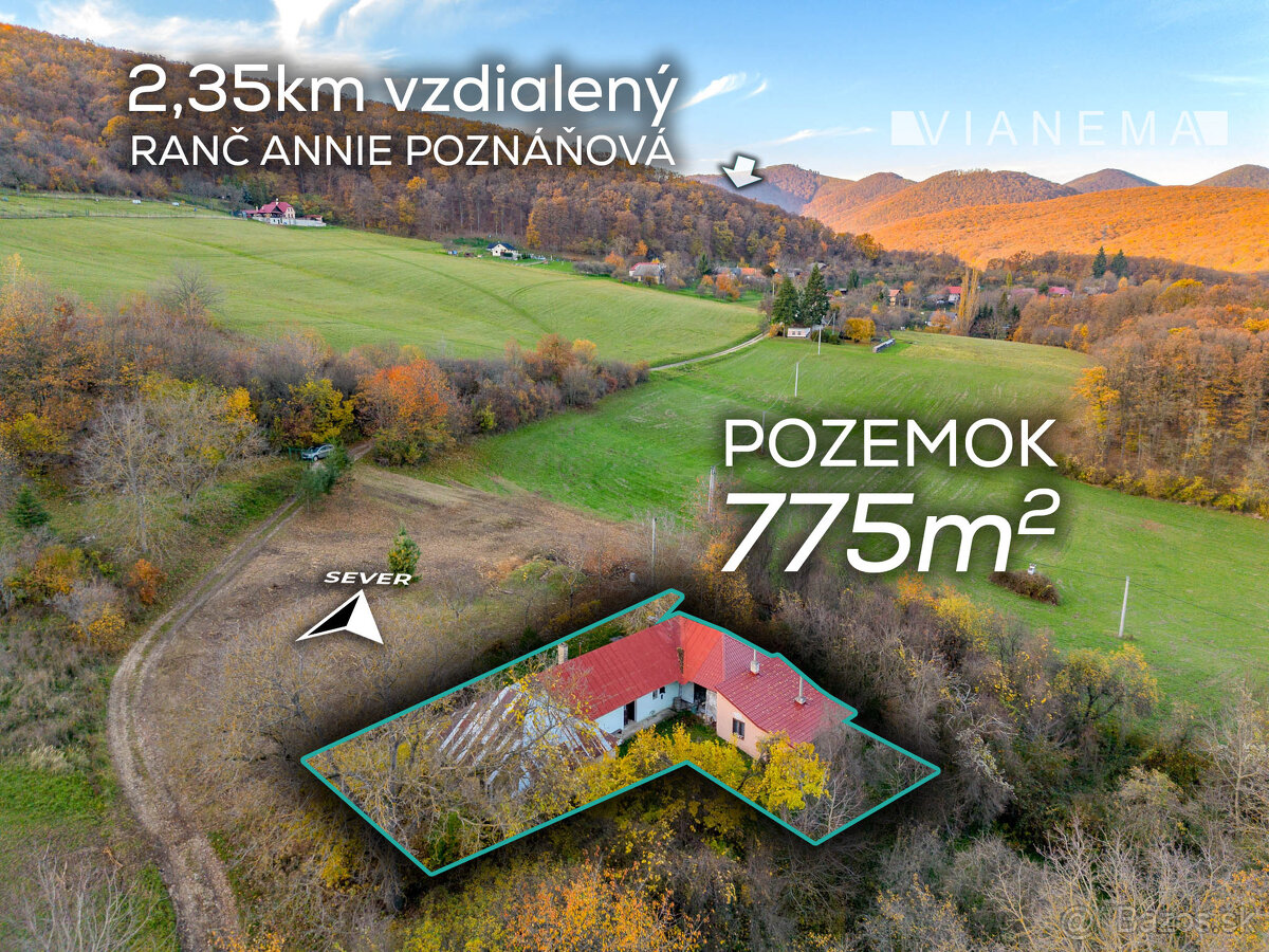 IBA U NÁSNa predaj dom v krásnom prostredí, Haluzice, 775m2
