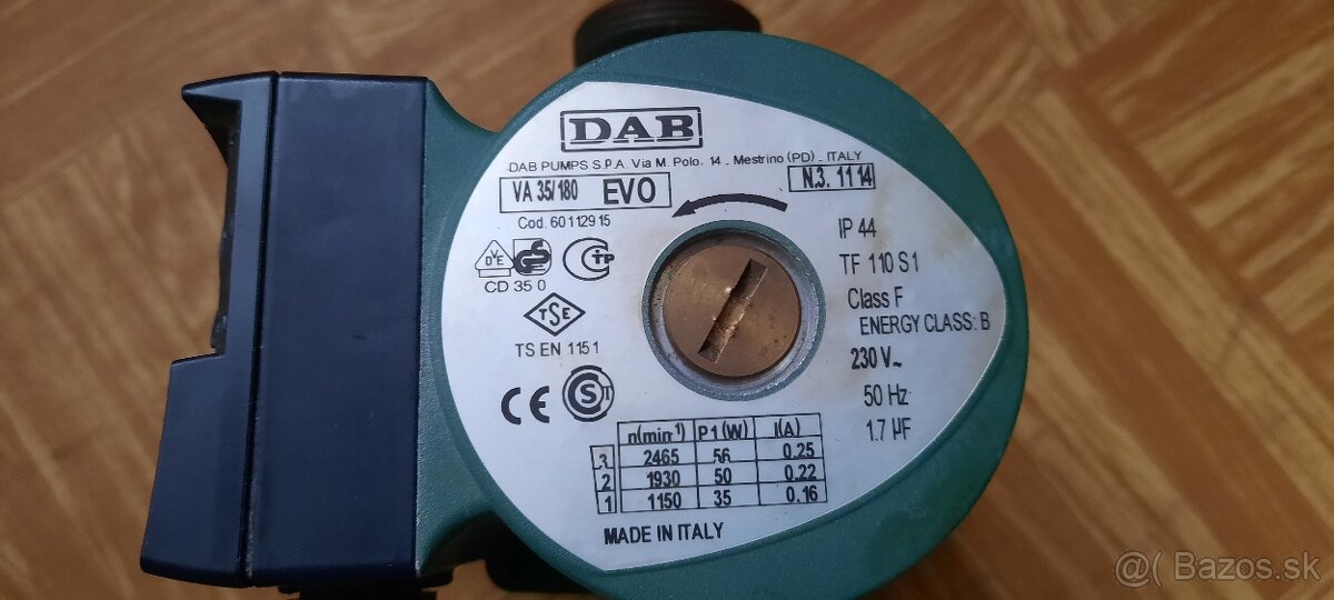 Obehové čerpadlo DAB VA 35/180 EVOSTAR 180mm