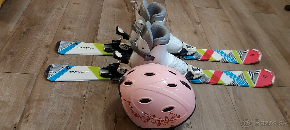 Predám detské lyže,lyžiarky,prilba