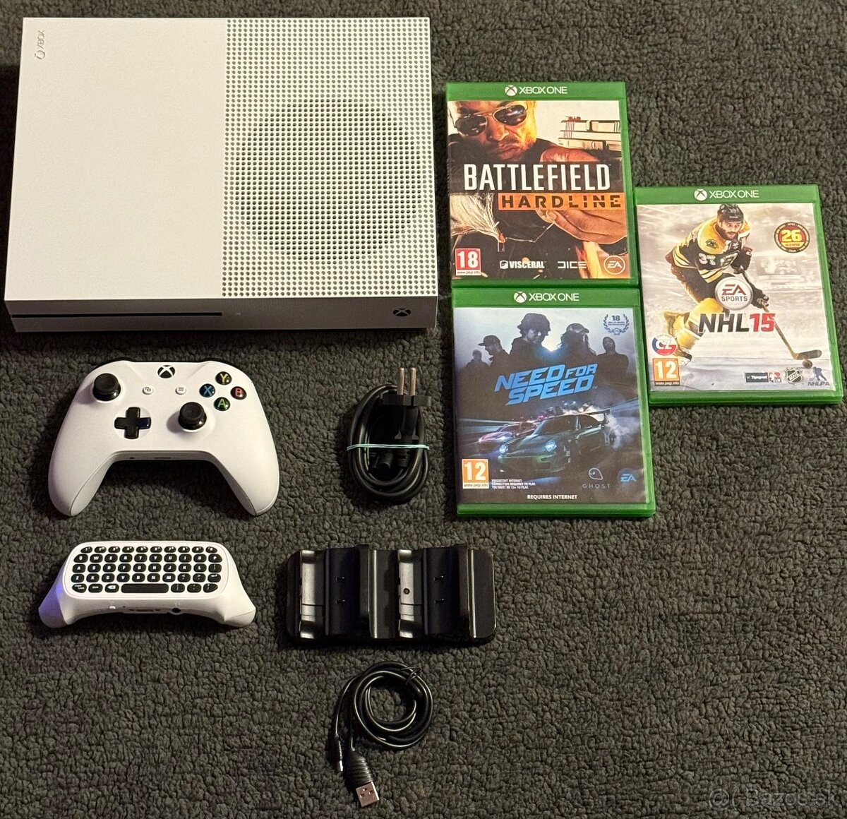 XBOX Microsoft Xbox One S 500GB + Darček nabíjacia stanica