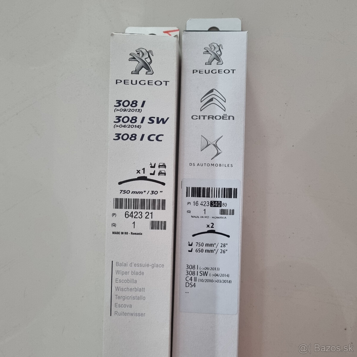 Stierače Peugeot 308 I. / P 308 SW I. / C4 II. / DS4