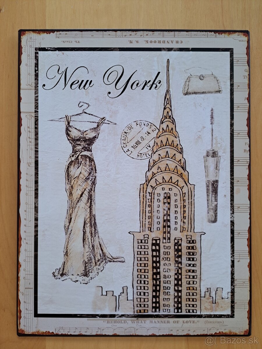 New York dekoračná ceduľa
