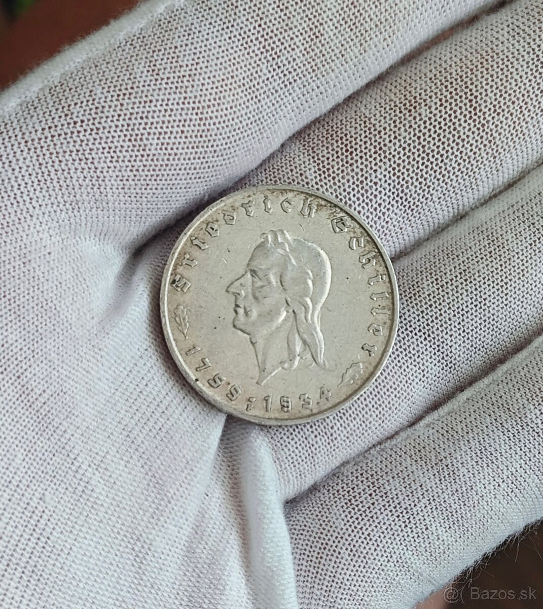 5 Reichsmark 1934, Friedrich Schiller