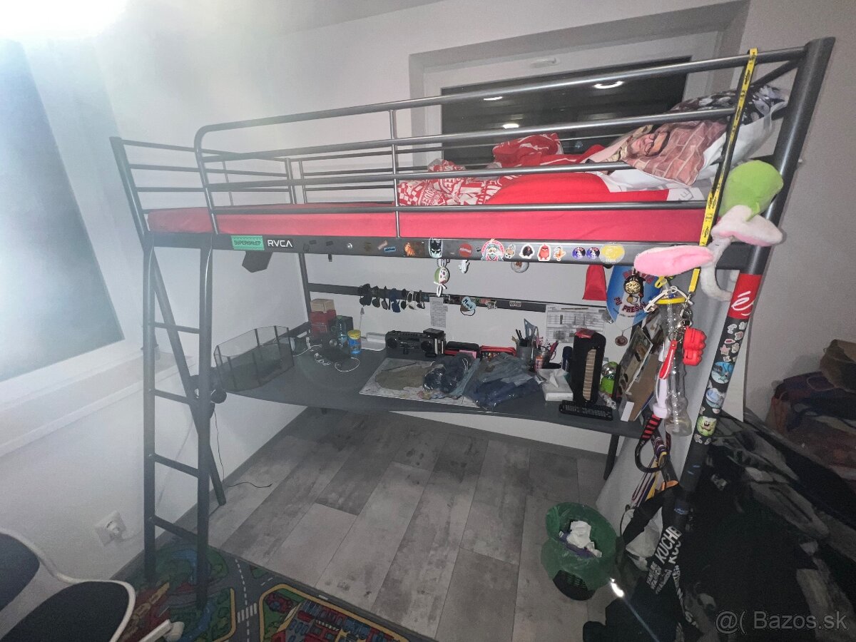 Poschodová posteľ s písacím stolom IKEA