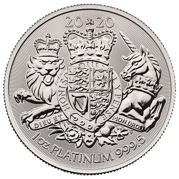 Investičná minca - platina 1 Oz, 2020 Royal Arms