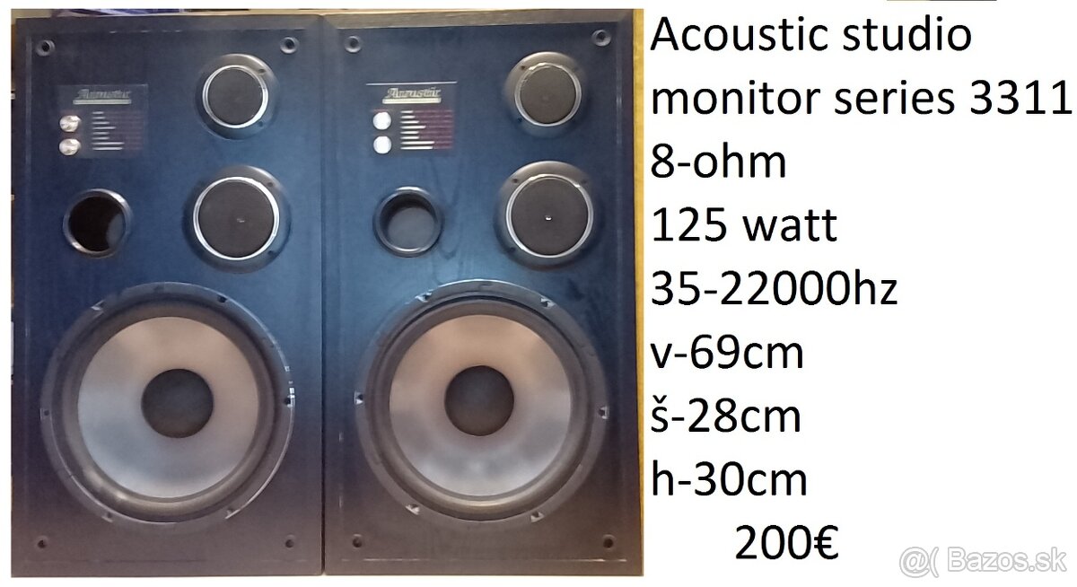 predám reprobedne Acoustic studio montor series 3311