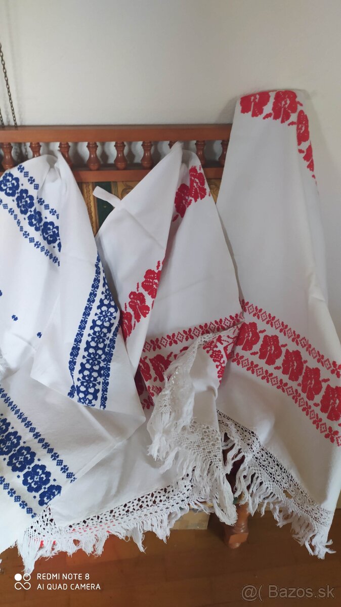 Vidiecke dekorácie - Ľanové ozdobné utierky