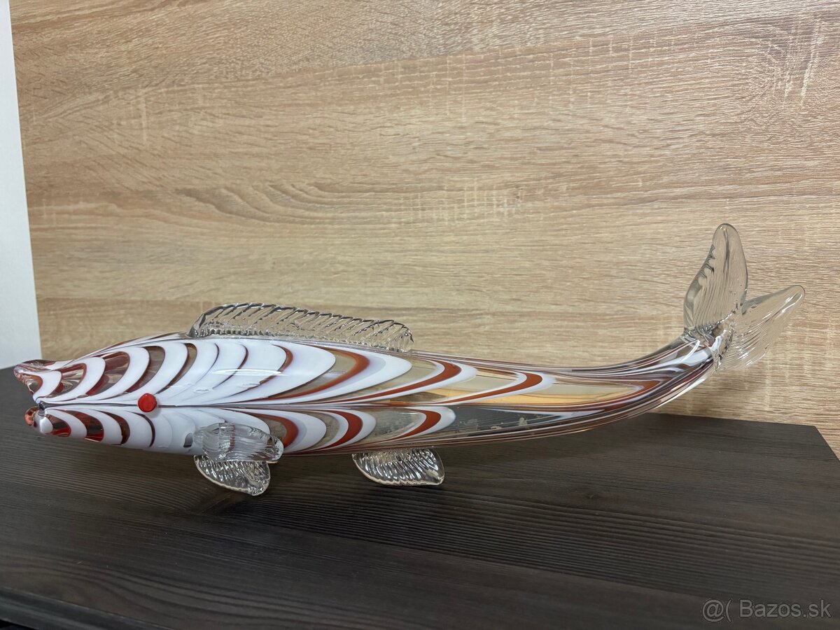 Sklenené ryby - dekorácia - retro