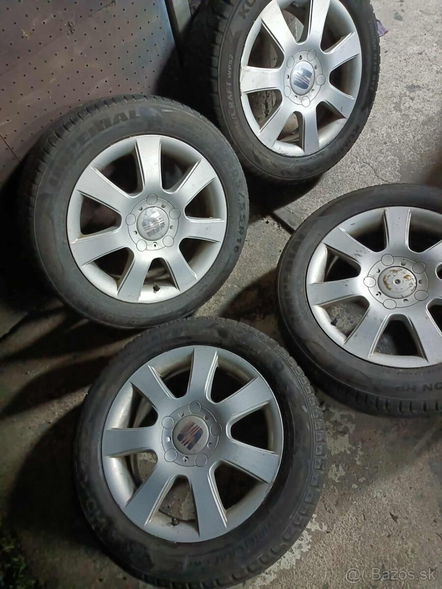 ❄️zimná 4ks alu disky orig. Seat 5x112 r16 205/55 r16 5mm