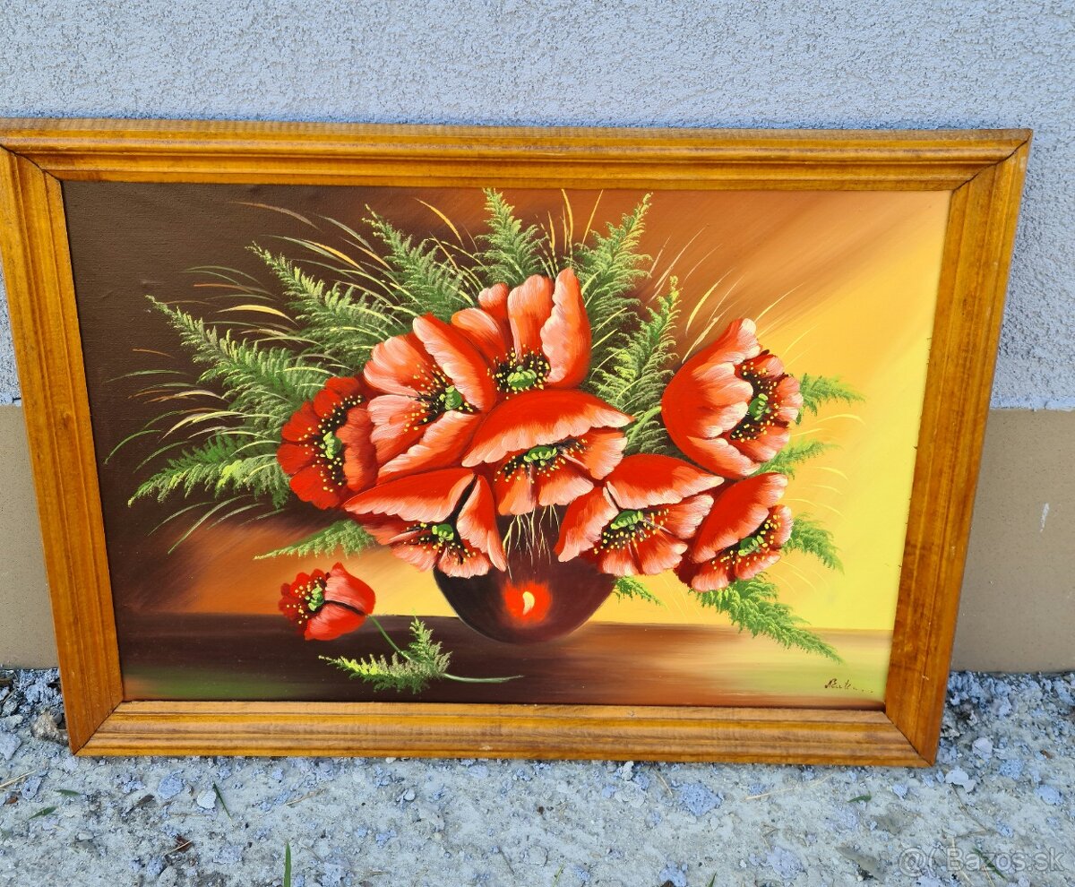 Predám obraz maky na plátne