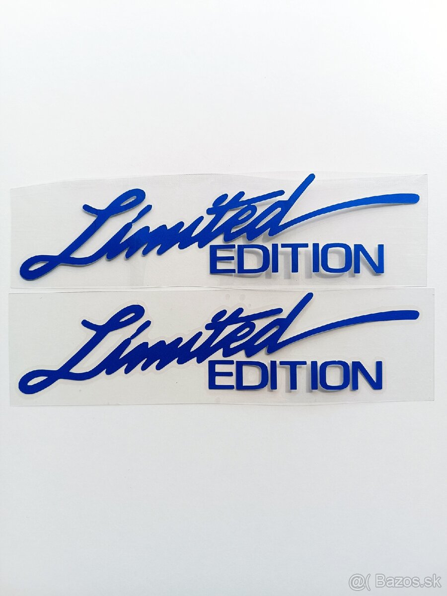 Nové modré nálepky Limited Edition