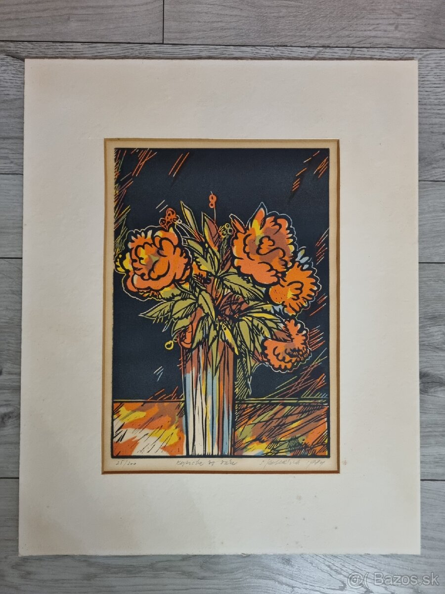 Predam grafiku od Stanislava Kollarika - Kytička vo váze.