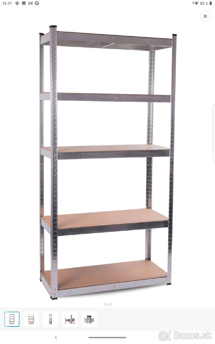 Predám 5x regál