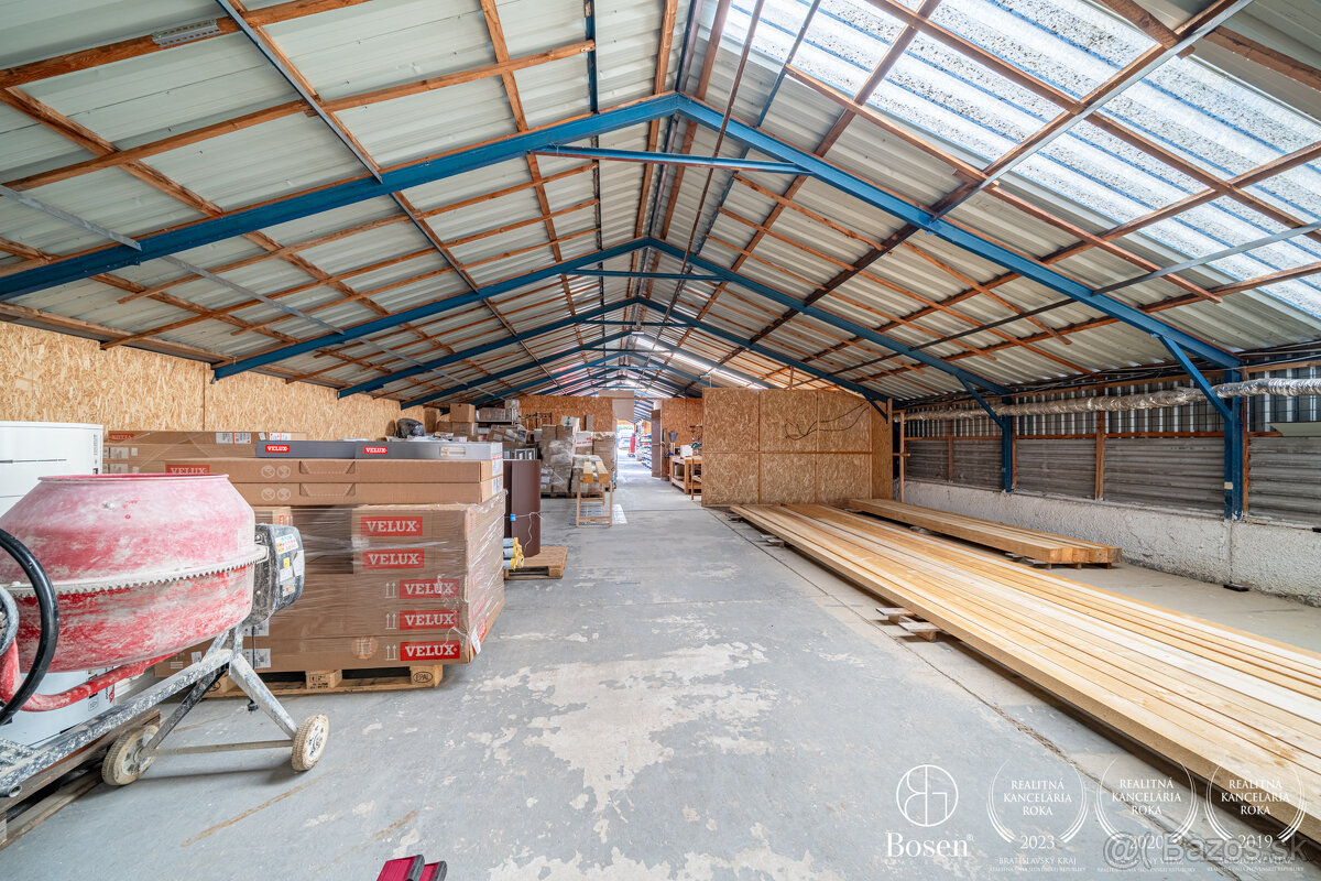 BOSEN | Skladová hala 334 m2, parkovanie, Záhorská Bystrica