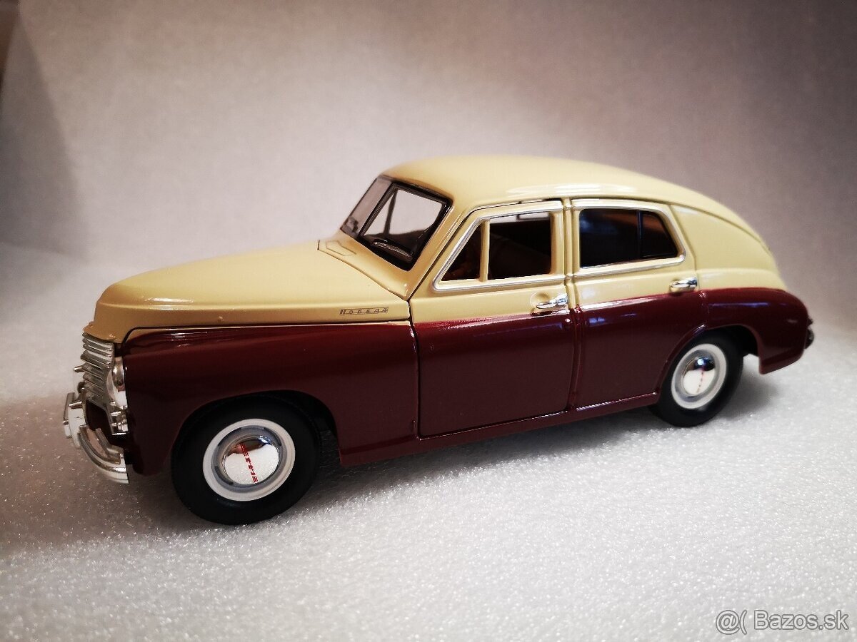 Predám nový kovový model auta, veterána Gaz M20 Pobeda 1:24,