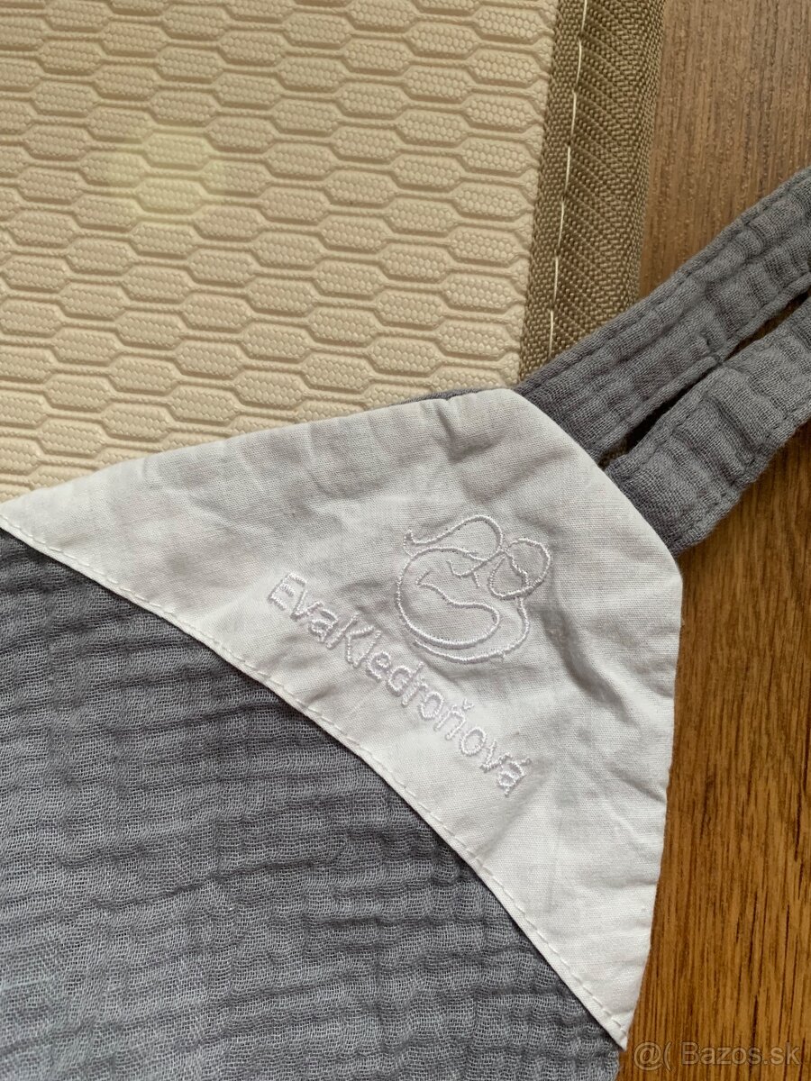 SET 4v1 - Maxi Dráček - Šedý mušelín páperová perinka