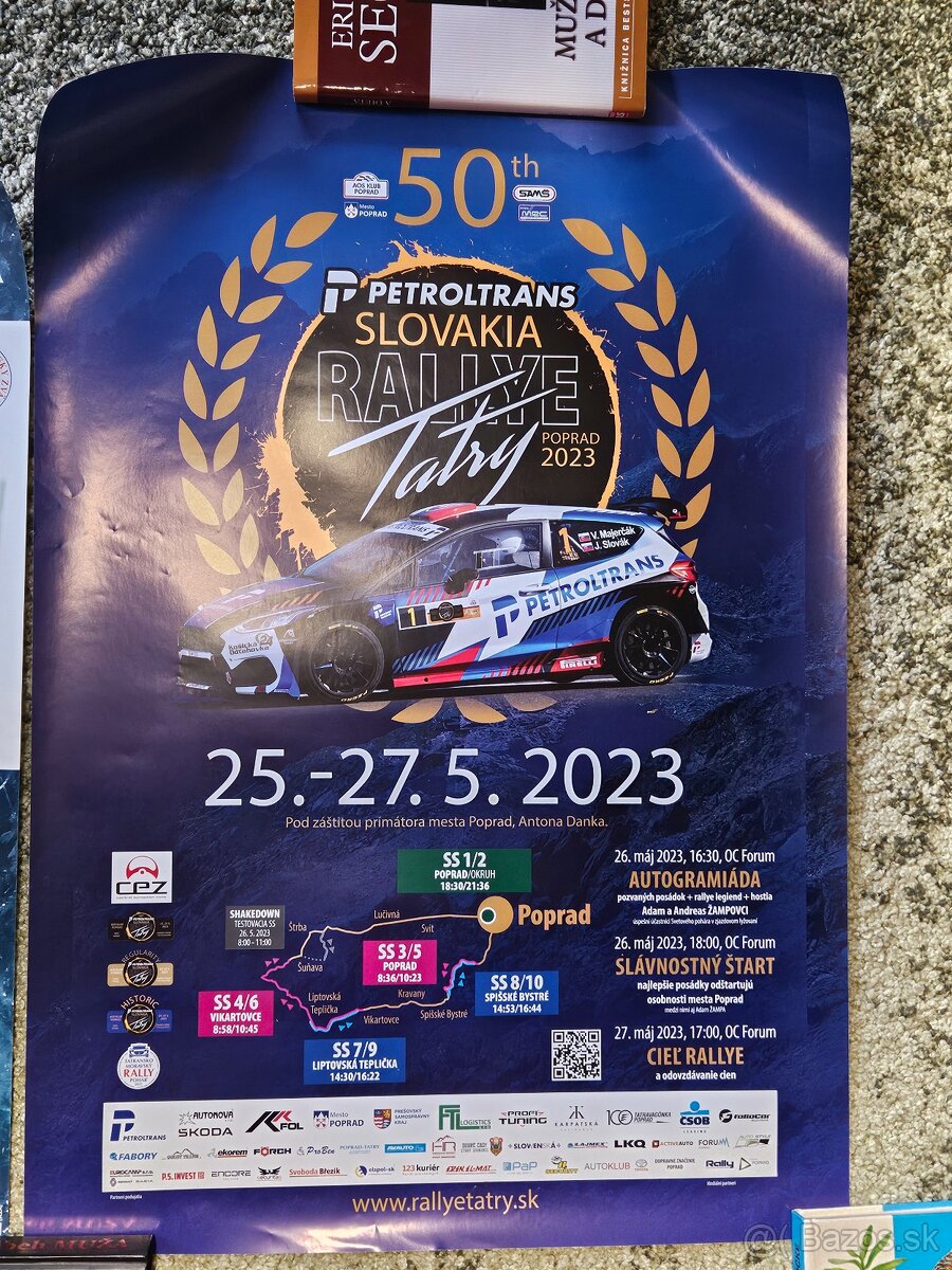Predám plagát Rallye Tatry 50. výročie 2023