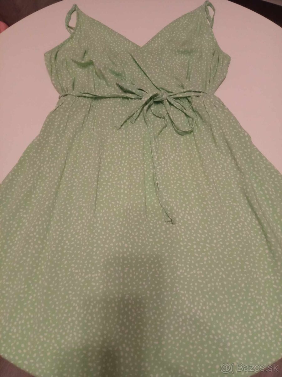 NOVÉ LETNÉ ROMANTICKÉ ŠATY na RAMIENKA č.44+ŠPERKY=LEN ZA 6€