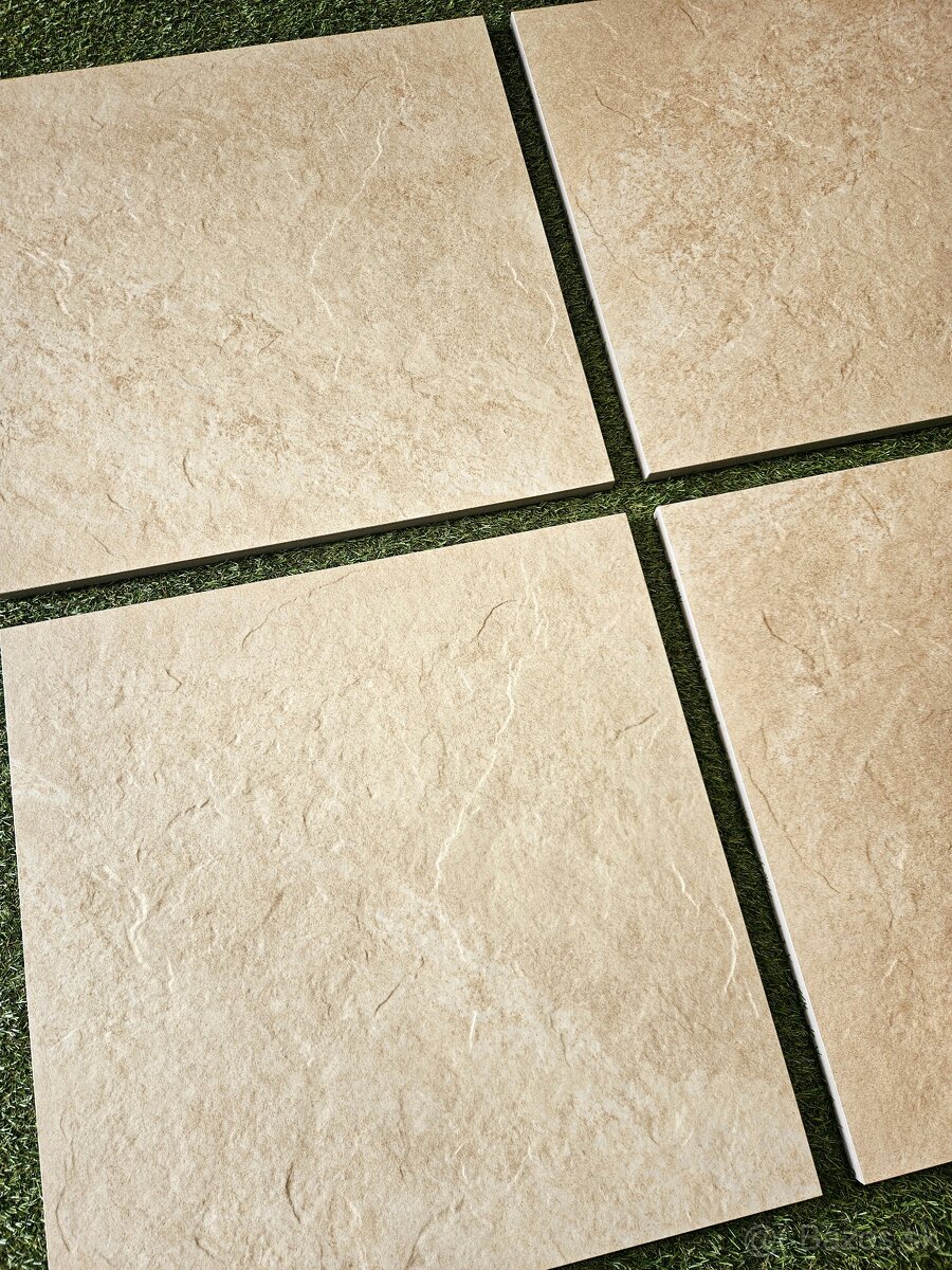 Dlažba hrubka 2cm,60x60, aj na terče, pieskovcový odtieň