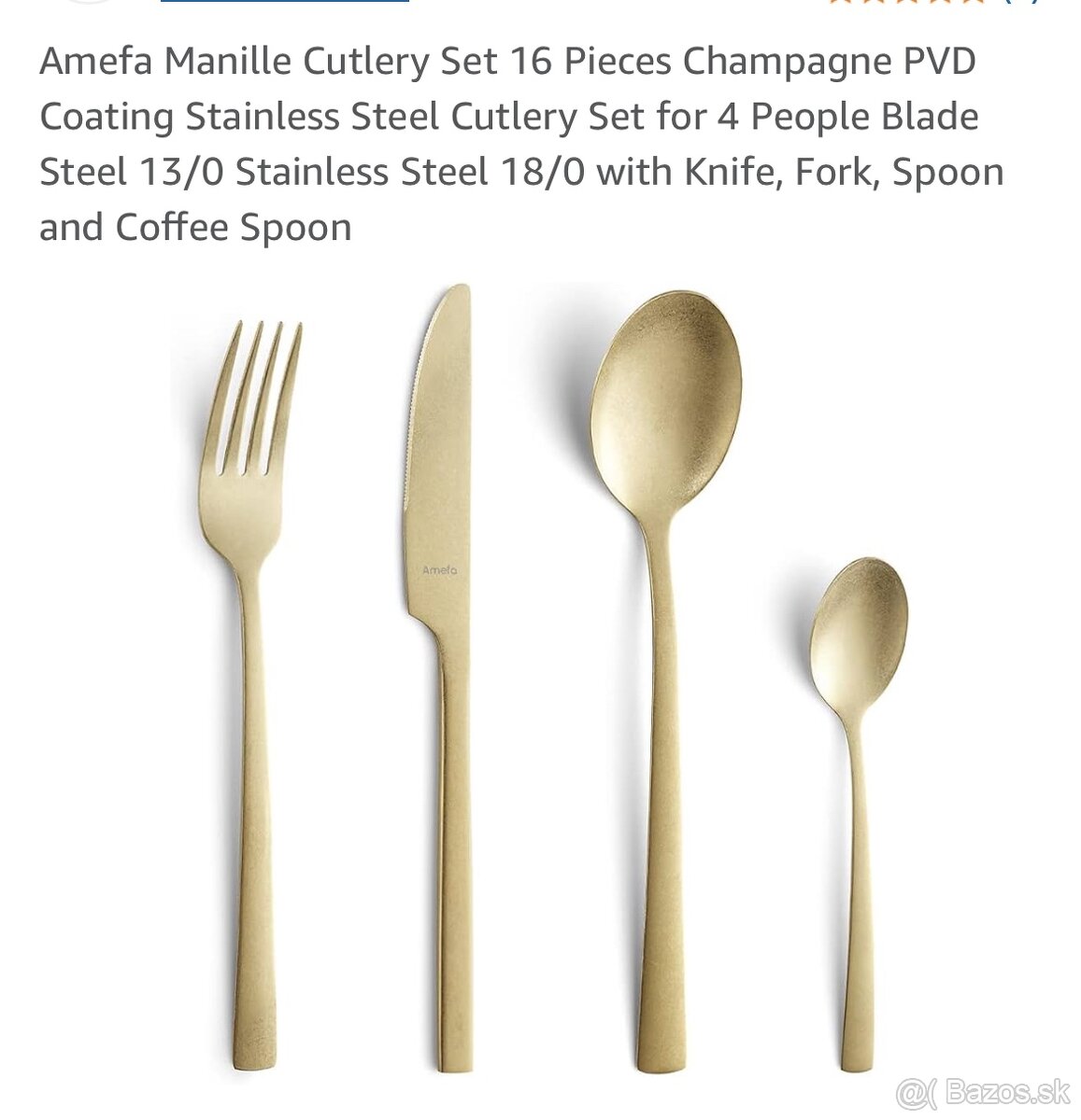 Pribor 16 dielny set Amefa Manille farba Champagne