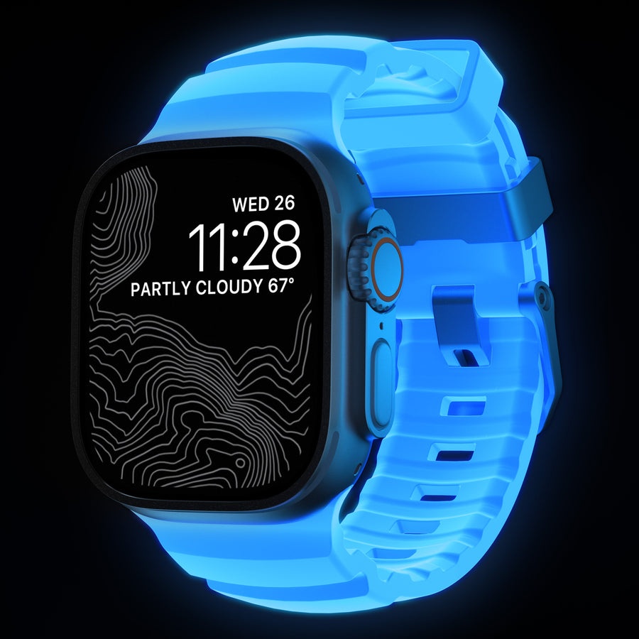 Apple watch Nomad Rocky Point Band Icy Blue Glow, limited
