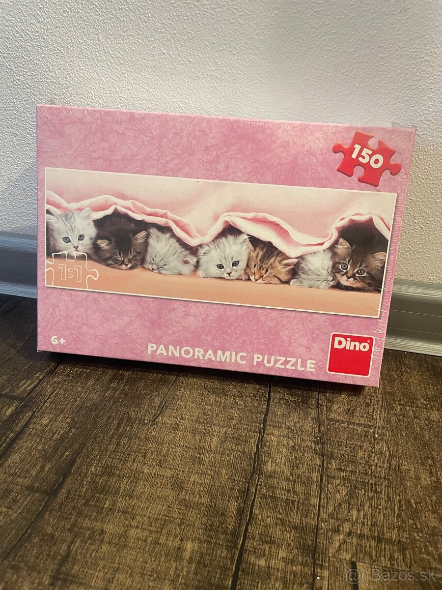 Puzzle - Mačiatka pod dekou 150 ks Dino