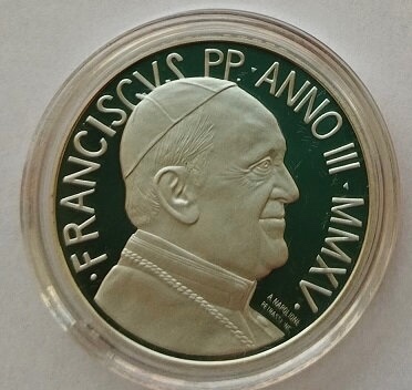 5 euro Vatikán 2015 - World Day of Peace - PROOF