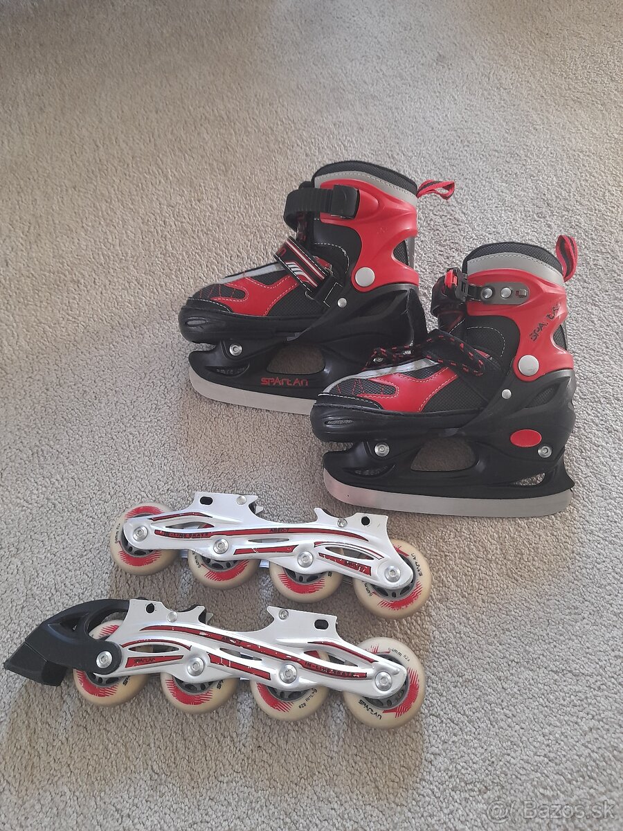 Nastaviteľné korčule 2 v 1 Spartan