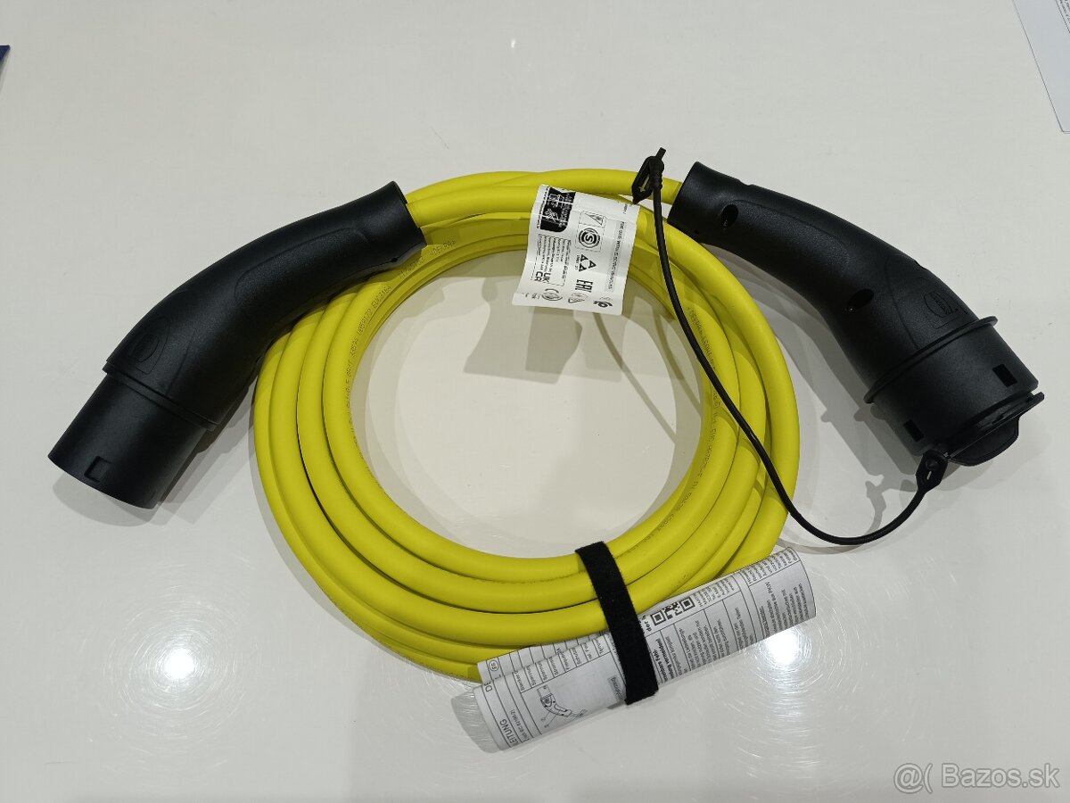 Nabíjecí kabel elektromobilů TYP2, 3fáze, 3x20A, 11kW, 6m