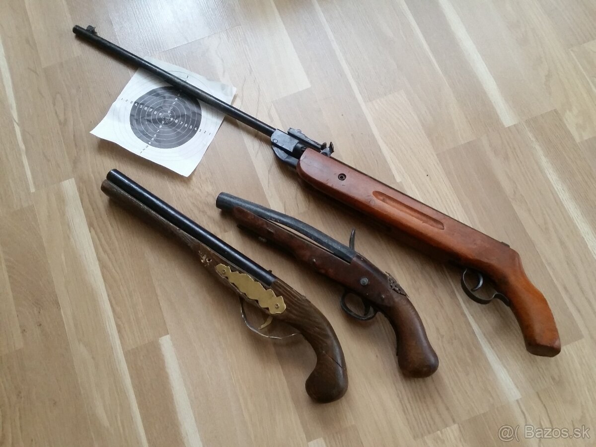 Stara vzduchovka a pistol