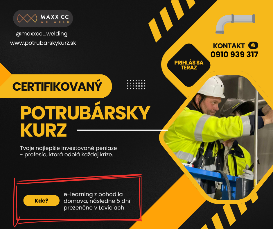Potrubársky kurz-možnosť absolvovať ZADARMO