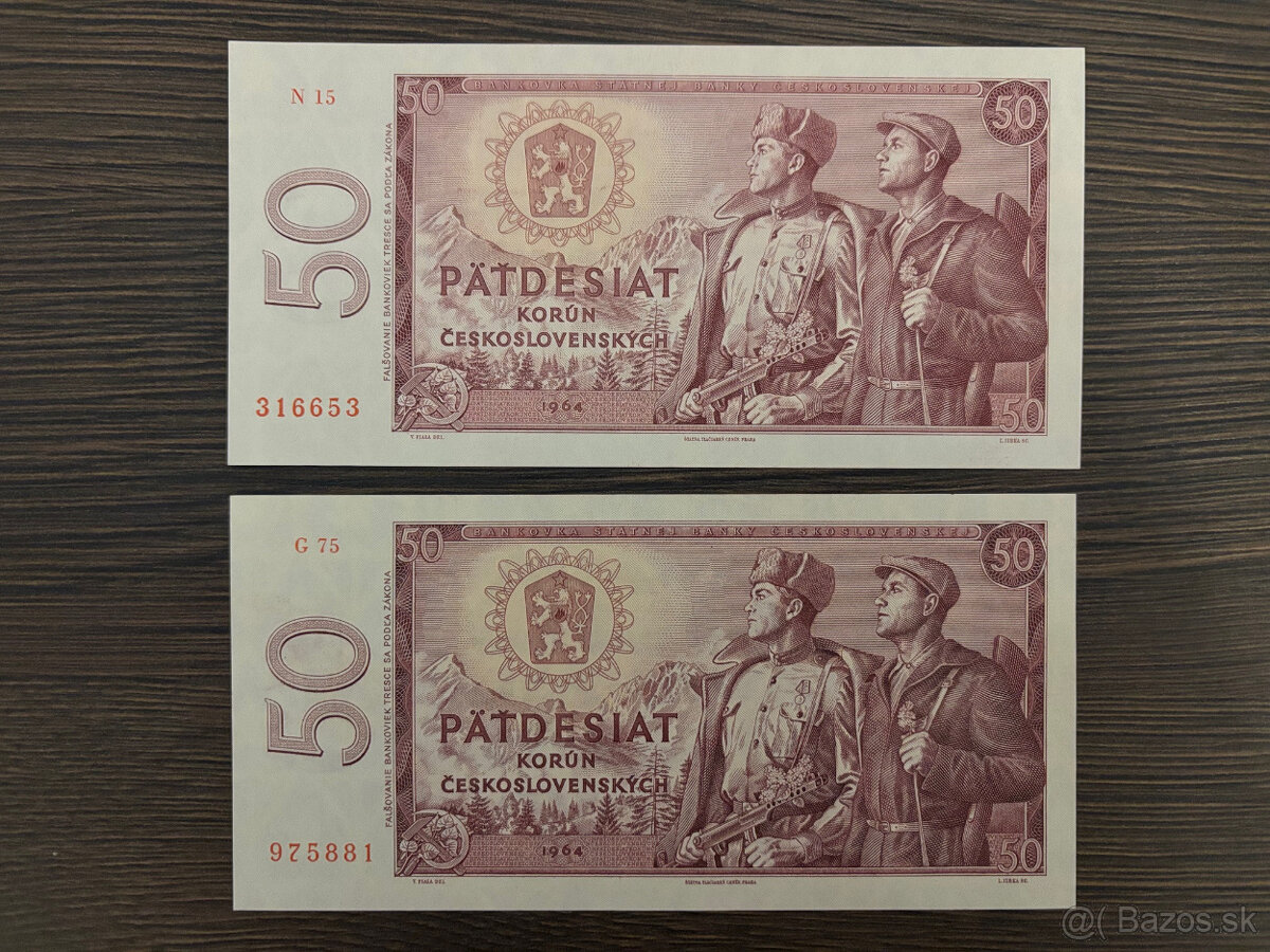 50 Kčs 1964 UNC